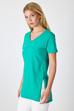 Kadın Uzun V Yaka Tunik 2998