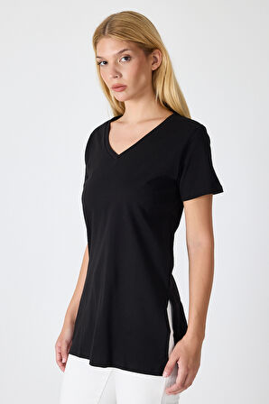 Kadın Uzun V Yaka Tunik 2998