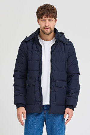 Erkek Kapşonlu Mont 23119