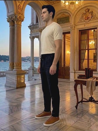 Erkek Jogger Keten Pantolon 1011