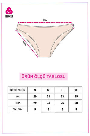 Kadın 7'li Likralı Külot