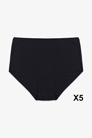 Kadın 5'li Likralı Ekstra Yüksek Bel Külot