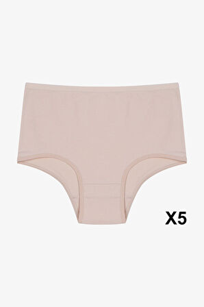 Kadın 5'li Likralı Ekstra Yüksek Bel Külot