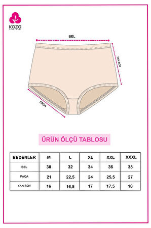 Kadın 5'li Likralı Ekstra Yüksek Bel Külot