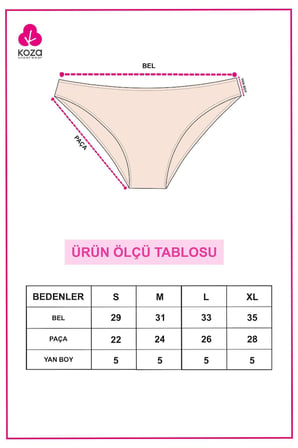 Kadın 5'li Likralı Külot