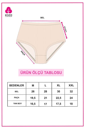 Kadın 5'li Fitilli Ekstra Yüksek Bel Külot