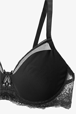 Kadın Tül Detaylı Dolgusuz Toparlayıcı Minimizer Sütyen