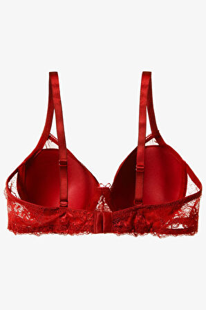 Kadın Tül Detaylı Dolgusuz Toparlayıcı Minimizer Sütyen