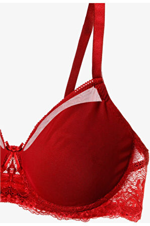 Kadın Tül Detaylı Dolgusuz Toparlayıcı Minimizer Sütyen