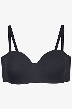 Kadın Dolgusuz Pamuklu Fitilli Straplez Sütyen