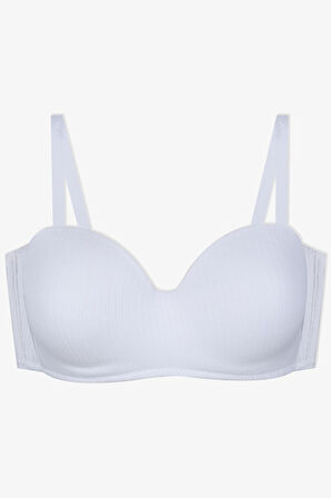 Kadın Dolgusuz Pamuklu Fitilli Straplez Sütyen
