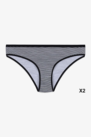 Kadın 12'li Pamuklu Desenli Külot