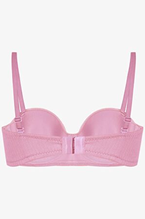 Kadın Dolgusuz Pamuklu Fitilli Straplez Sütyen