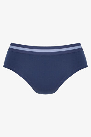 Kadın İkili Pamuklu Şardon Lastikli Hipster Külot