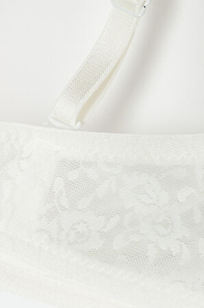 Kadın Dolgusuz Lez Dantelli Desteksiz Straplez Sütyen