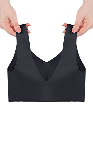 Balensiz Lazer Dikişsiz Çıkarılabilir Pedli Kalın Askılı Görünmez Sütyen