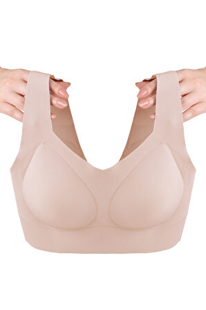 Balensiz Lazer Dikişsiz Çıkarılabilir Pedli Kalın Askılı Görünmez Sütyen