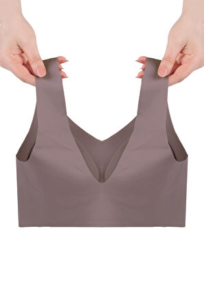 Balensiz Lazer Dikişsiz Çıkarılabilir Pedli Kalın Askılı Görünmez Sütyen