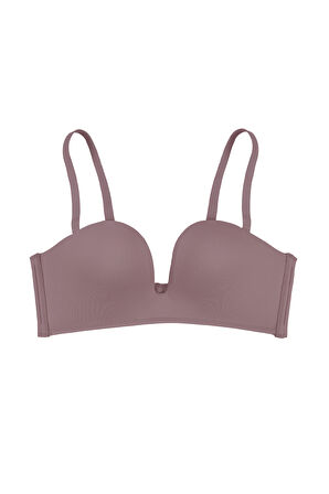 Derin Dekolte Destekli Dikişsiz Sütyen