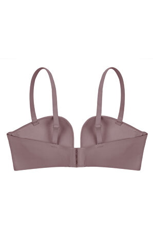 Derin Dekolte Destekli Dikişsiz Sütyen