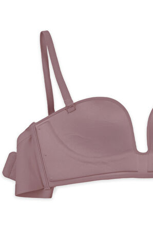 Derin Dekolte Destekli Dikişsiz Sütyen