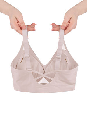 Balensiz Push Up Dikişsiz Çıkarılabilir Pedli Nefes Alan Sporcu Sütyen