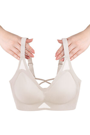 Balensiz Push Up Dikişsiz Çıkarılabilir Pedli Nefes Alan Sporcu Sütyen