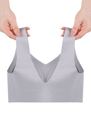 Balensiz Lazer Dikişsiz Çıkarılabilir Pedli Kalın Askılı Görünmez Sütyen