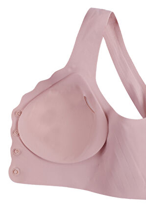 Balensiz Lazer Dikişsiz Kaplı Önden Kopçalı Sütyen Büstiyer