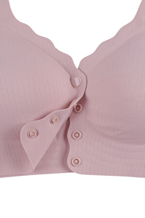 Balensiz Lazer Dikişsiz Kaplı Önden Kopçalı Sütyen Büstiyer