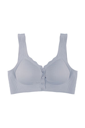 Balensiz Lazer Dikişsiz Kaplı Önden Kopçalı Sütyen Büstiyer