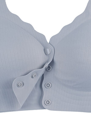 Balensiz Lazer Dikişsiz Kaplı Önden Kopçalı Sütyen Büstiyer