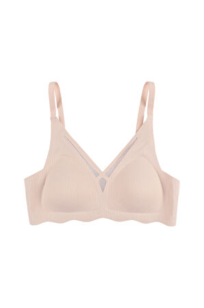 Balensiz Lazer Dikişsiz  Dilim Detaylı Dekolteli Sütyen