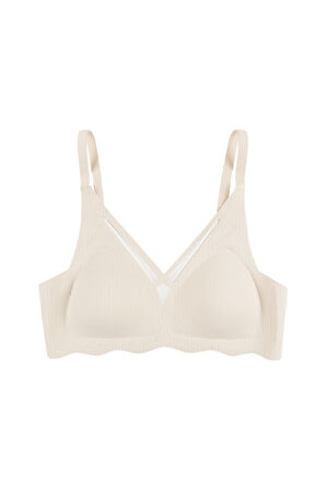 Balensiz Lazer Dikişsiz  Dilim Detaylı Dekolteli Sütyen