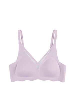 Balensiz Lazer Dikişsiz  Dilim Detaylı Dekolteli Sütyen