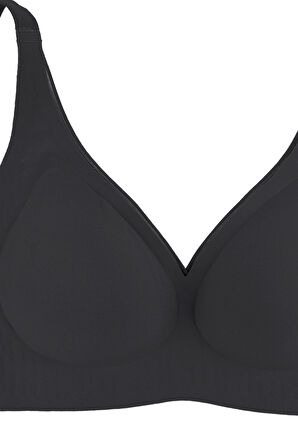 Balensiz Lazer Dikişsiz Kaplı Dekolteli Büstiyer Sütyen