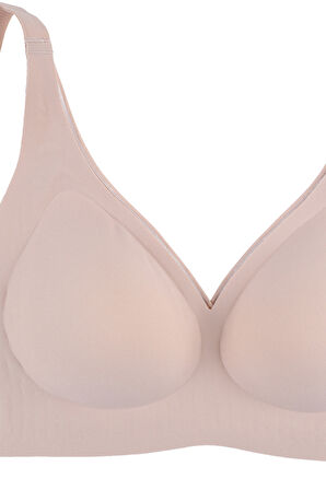 Balensiz Lazer Dikişsiz Kaplı Dekolteli Büstiyer Sütyen