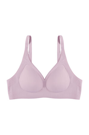 Balensiz Lazer Dikişsiz Kaplı Dekolteli Büstiyer Sütyen