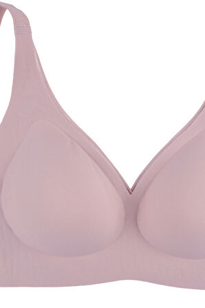 Balensiz Lazer Dikişsiz Kaplı Dekolteli Büstiyer Sütyen