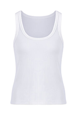 Kadın Pamuklu U Yaka Kaşkorse Atlet 2 Adet