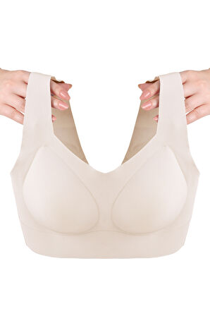 Balensiz Lazer Dikişsiz Çıkarılabilir Pedli Kalın Askılı Görünmez Sütyen