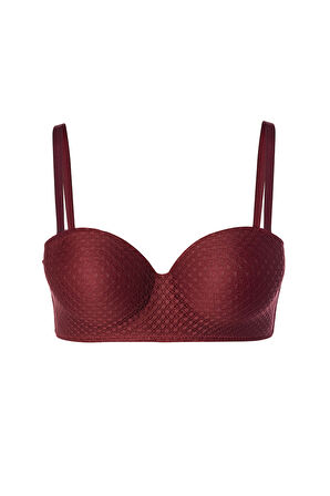 Kadın Dolgusuz Lez Dantelli Desteksiz Straplez Sütyen