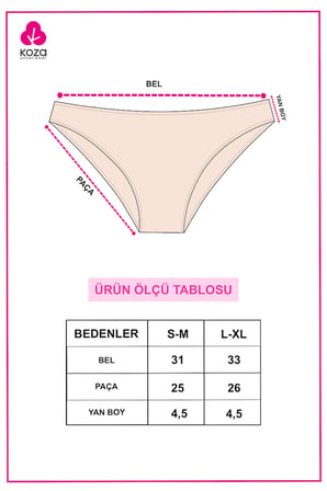 Kadın 5'li Desenli Pamuklu Likralı Külot