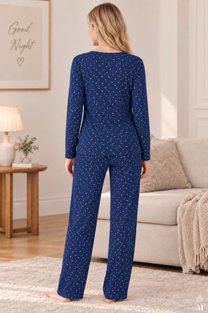 Kadın 3'lü Fitilli Pijama Takımı