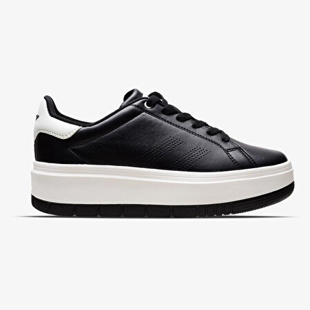 LESCON LOYAL 36-40 SİYAH BEYAZ CASUAL ANATOMİK GÜNLÜK SPOR AYAKKABISI