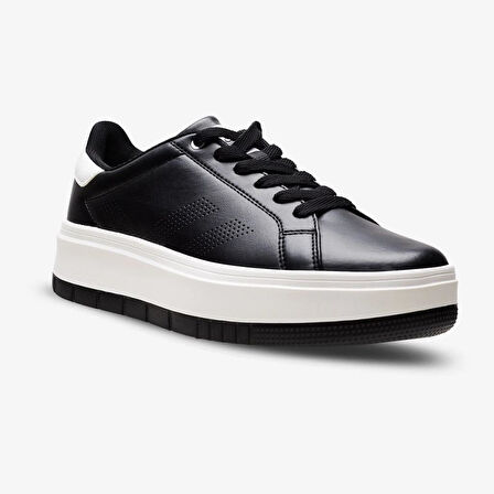 LESCON LOYAL 36-40 SİYAH BEYAZ CASUAL ANATOMİK GÜNLÜK SPOR AYAKKABISI