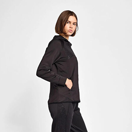 LESCON 25B-2001 Kadın Koşu Fermuarlı Kapüşonlu Üst