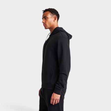 Lescon 26S-1263-26N Kapüşonlu Fermuarlı Siyah Düz Uzun Kollu Erkek Sweatshirt