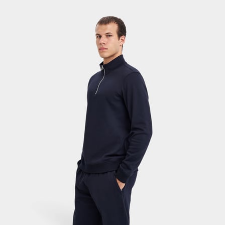 Lescon 26S-1270-26N Yarım Fermuarlı Erkek Sweatshirt Lacivert XL Pamuklu