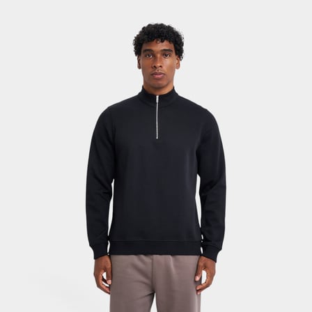 Lescon 26S-1270-26N Erkek Yarım Fermuarlı Sweatshirt Siyah L Beden